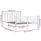 Bedframe Massief Hout Grijs 140X200 Cm