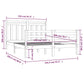 Bedframe Massief Hout 150X200 Cm 5Ft King Size
