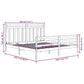 Bedframe Massief Hout Grijs 180X200 Cm 6Ft Super King
