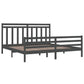 Bedframe Massief Hout Grijs 200X200 Cm
