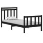 Bedframe Massief Hout Zwart 90X190 Cm 3Ft Single
