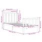 Bedframe Massief Hout Zwart 90X190 Cm 3Ft Single