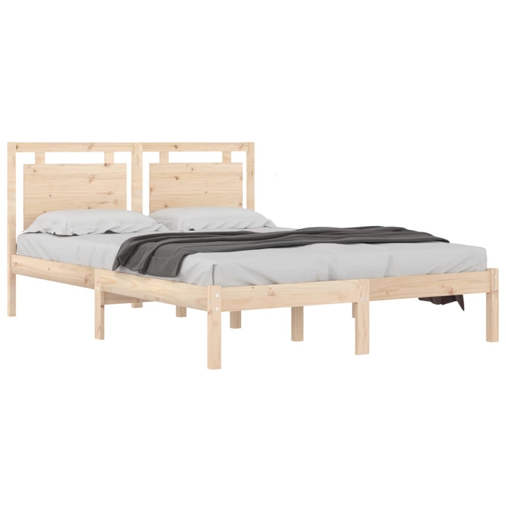 Bedframe Massief Hout 140X190 Cm