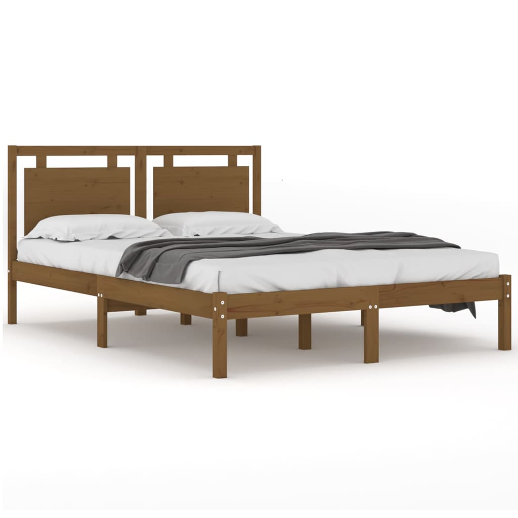 Bedframe Massief Hout Honingbruin 180X200 Cm 6Ft Super King