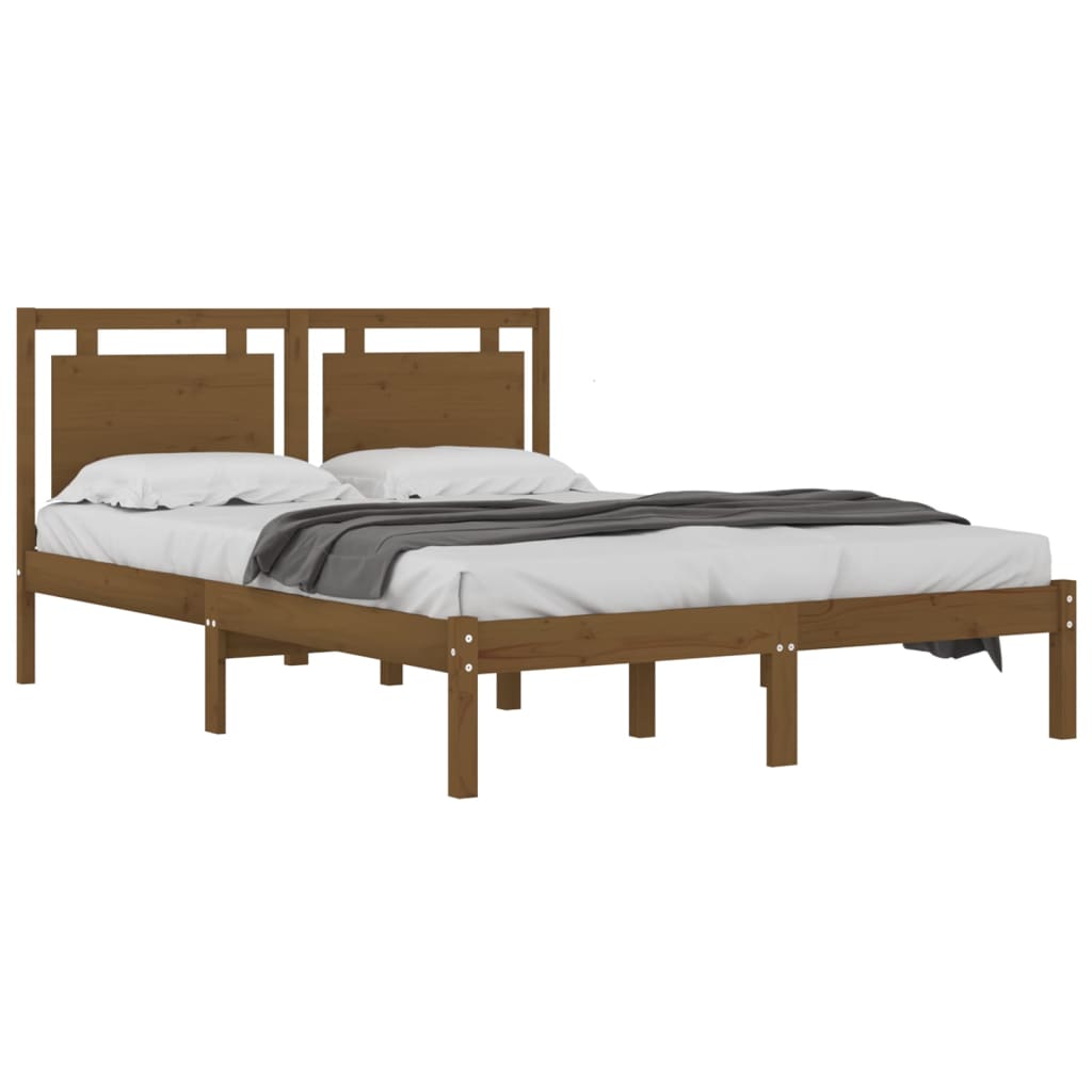 Bedframe Massief Hout Honingbruin 180X200 Cm 6Ft Super King