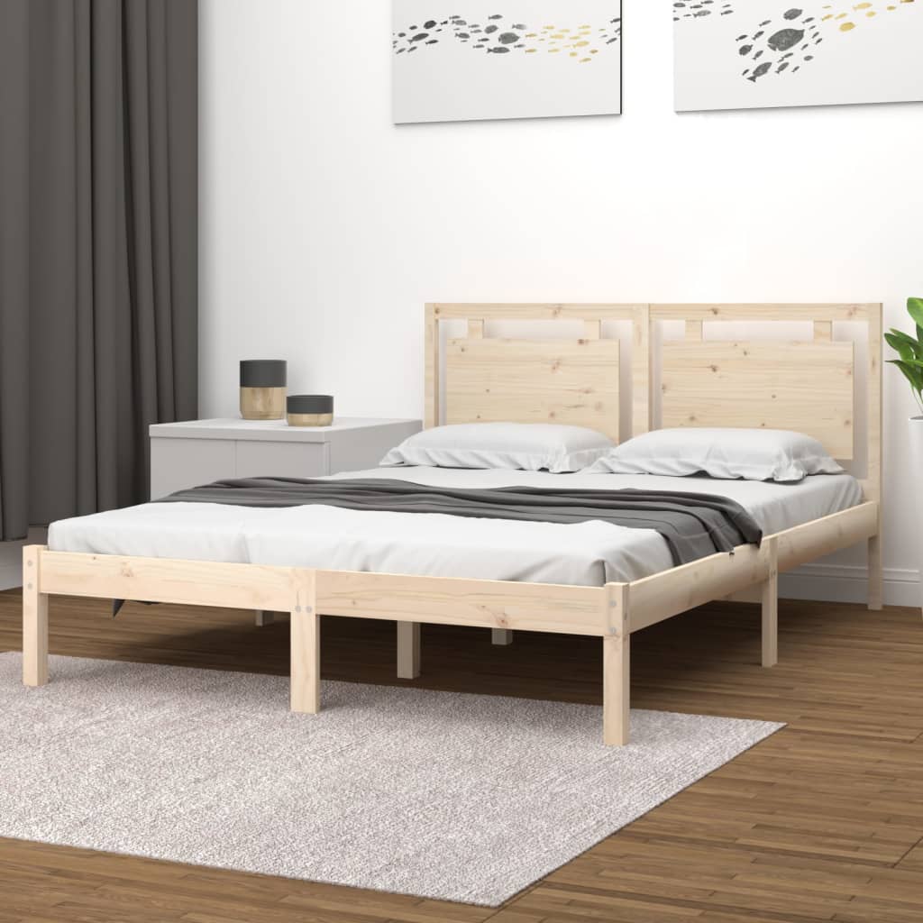 Bedframe Massief Hout 200X200 Cm