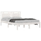 Bedframe Massief Hout Wit 200X200 Cm