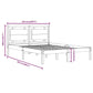 Bedframe Massief Hout Wit 200X200 Cm