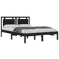 Bedframe Massief Hout Zwart 200X200 Cm