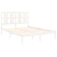 Bedframe Massief Hout Wit 120X190 Cm 4Ft Small Double