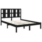 Bedframe Massief Hout Zwart 135X190 Cm 4Ft6 Double
