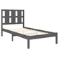Bedframe Massief Grenenhout Grijs 100X200 Cm
