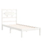 Bedframe Massief Hout Wit 75X190 Cm 2Ft6 Small Single