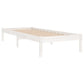 Bedframe Massief Hout Wit 75X190 Cm 2Ft6 Small Single