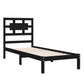 Bedframe Massief Hout Zwart 75X190 Cm 2Ft6 Small Single