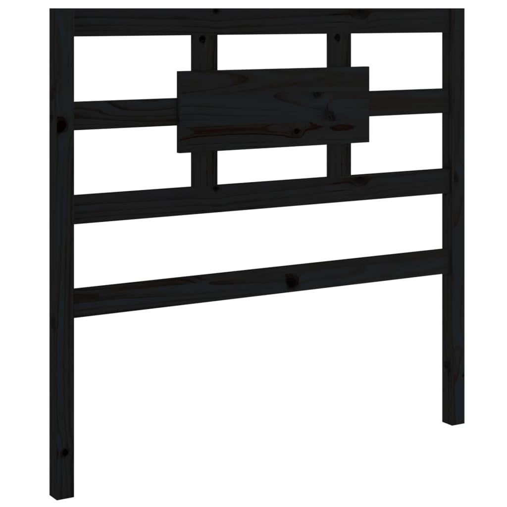 Bedframe Massief Hout Zwart 75X190 Cm 2Ft6 Small Single