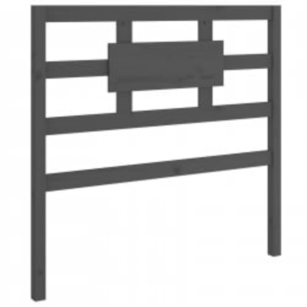 Bedframe Massief Hout Grijs 90X190 Cm 3Ft Single
