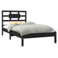 Bedframe Massief Hout Zwart 90X190 Cm 3Ft Single