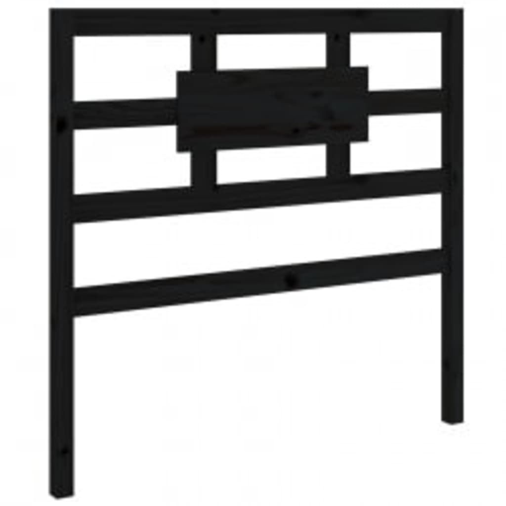 Bedframe Massief Hout Zwart 90X190 Cm 3Ft Single
