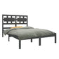 Bedframe Massief Hout Grijs 120X190 Cm 4Ft Small Double