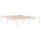 Bedframe Massief Hout Wit 135X190 Cm 4Ft6 Double