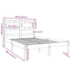 Bedframe Massief Hout Grijs 135X190 Cm 4Ft6 Double
