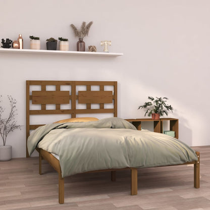 Bedframe Massief Hout Honingbruin 135X190 Cm 4Ft6 Double