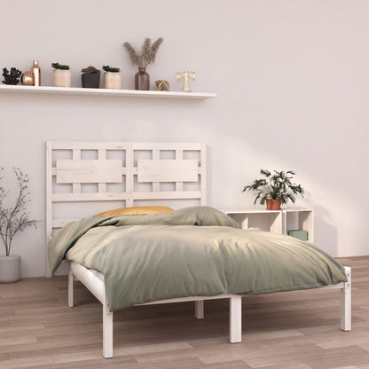 Bedframe Massief Hout Wit 140X190 Cm