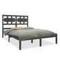 Bedframe Massief Hout Grijs 140X190 Cm