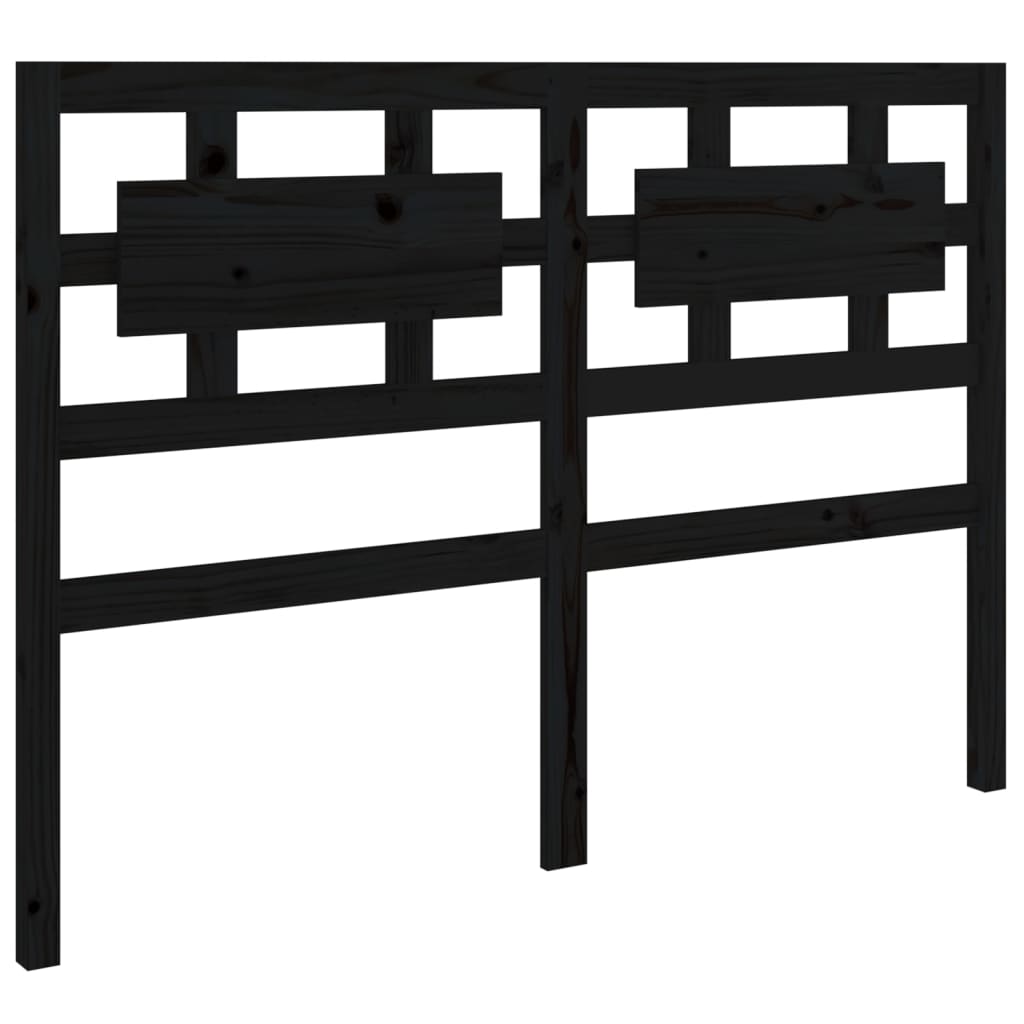 Bedframe Massief Hout Zwart 140X190 Cm