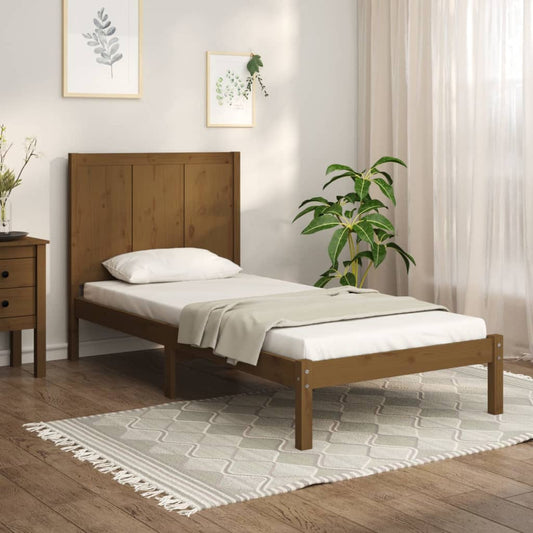 Bedframe Massief Grenenhout Honingbruin 90X200 Cm
