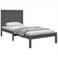 Bedframe Massief Grenenhout Grijs 100X200 Cm