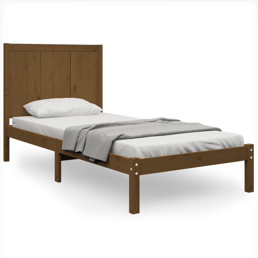Bedframe Massief Grenenhout Honingbruin 100X200 Cm