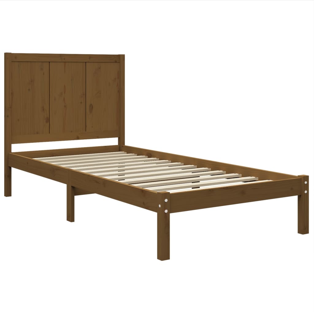 Bedframe Massief Grenenhout Honingbruin 100X200 Cm