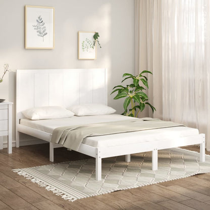 Bedframe Massief Grenenhout Wit 140X200 Cm