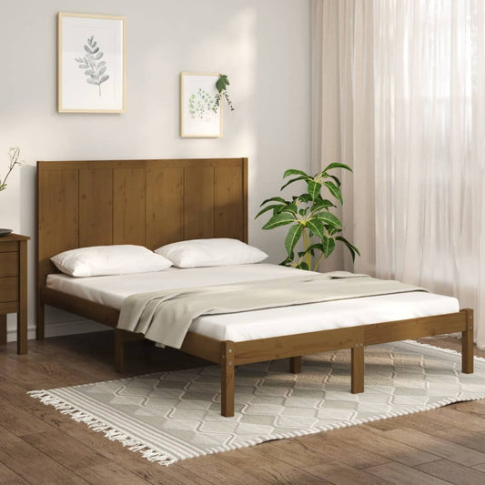 Bedframe Massief Grenenhout Honingbruin 160X200 Cm