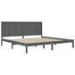 Bedframe Massief Grenenhout Grijs 200X200 Cm