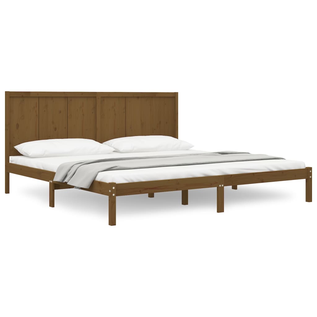 Bedframe Massief Grenenhout Honingbruin 200X200 Cm