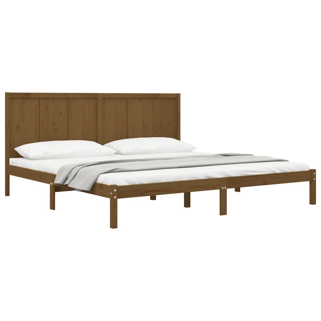 Bedframe Massief Grenenhout Honingbruin 200X200 Cm