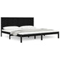 Bedframe Massief Grenenhout Zwart 200X200 Cm