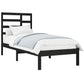 Bedframe Massief Hout Zwart 75X190 Cm 2Ft6 Small Single