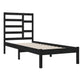 Bedframe Massief Hout Zwart 75X190 Cm 2Ft6 Small Single