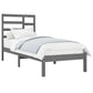 Bedframe Massief Hout Grijs 90X190 Cm 3Ft Single