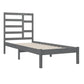 Bedframe Massief Hout Grijs 90X190 Cm 3Ft Single