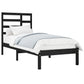 Bedframe Massief Hout Zwart 90X190 Cm 3Ft Single