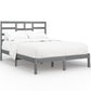 Bedframe Massief Hout Grijs 120X190 Cm 4Ft Small Double