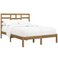 Bedframe Massief Hout Honingbruin 135X190 Cm 4Ft6 Double