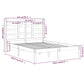 Bedframe Massief Hout Honingbruin 135X190 Cm 4Ft6 Double