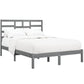 Bedframe Massief Hout Grijs 140X190 Cm