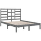 Bedframe Massief Hout Grijs 140X190 Cm